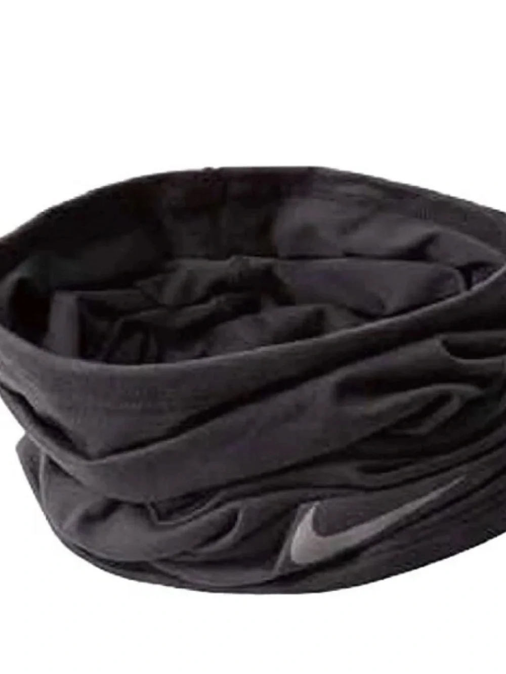 New Nike Black Dri Fit Neck Gaiter Scarf with Swoosh Running Wrap